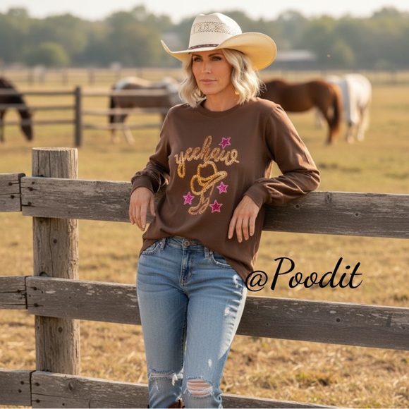 FANTASTIC FAWN western vibe “yeehaw” oversized tee S M L - Picture 8 of 8